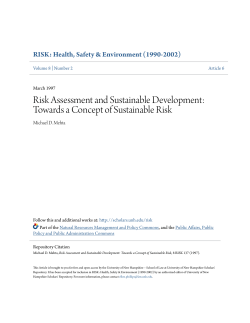 Risk Assessment and Sustainable Development