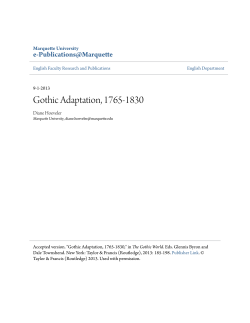 Gothic Adaptation, 1765-1830 - e