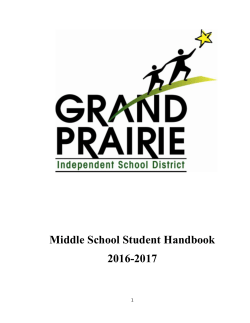 2016-2017 Middle School Handbook
