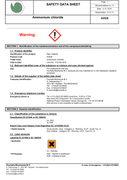 Ammonium chloride - Duchefa Biochemie