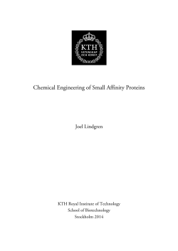 Chemical Engineering of Small Affinity Proteins