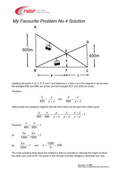 My Favourite Problem No.4 Solution
