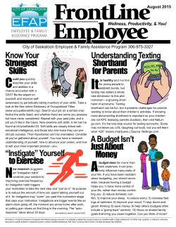 August 2015 Newsletter