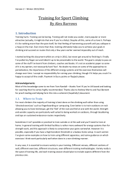 Training for Sport Climbing