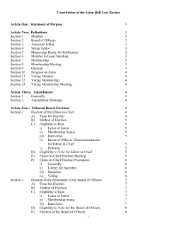 Law Review Constitution - eRepository @ Seton Hall