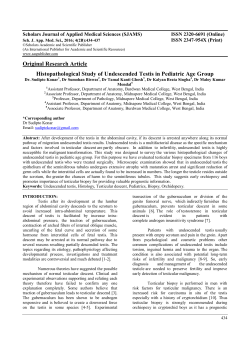 Original Research Article Histopathological Study of Undescended