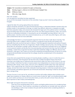 Communications to the Committee - Office of the President