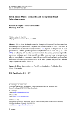 Tobin meets Oates: solidarity and the optimal fiscal federal structure