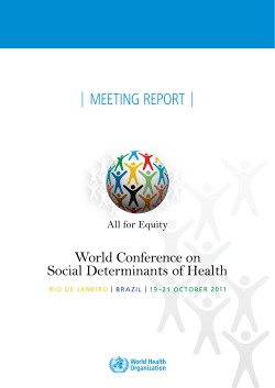 meeting report - World Health Organization
