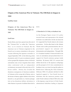 Origins of the American War in Vietnam: The OSS