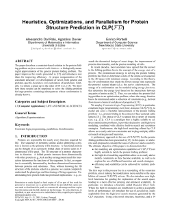 Heuristics, Optimizations, and Parallelism for Protein Structure