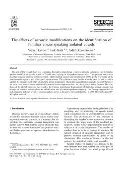 The effects of acoustic modifications on the identification of