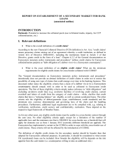 INTRODUCTION I. Relevant definitions