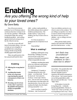 Enabling - Restorative Interventions