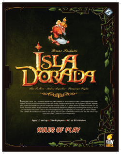 rules for Isla Dorada - Fantasy Flight Games