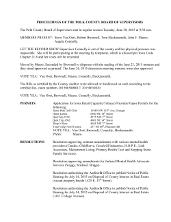 PROCEEDINGS OF THE POLK COUNTY BOARD OF