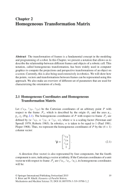 Homogeneous Transformation Matrix