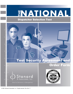 NDST Order Form - South Carolina Police Chiefs Association