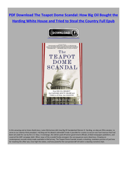 PDF The Teapot Dome Scandal: How Big