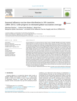 Seasonal influenza vaccine dose distribution in 195 countries