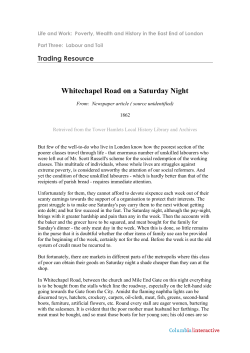 Whitechapel Road on a Saturday Night