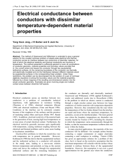 Electrical conductance between dissimilar materials with
