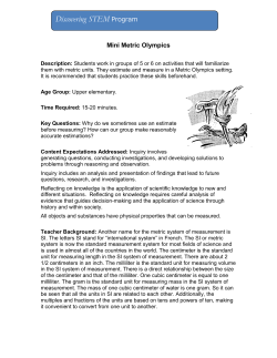 Description: Students work in groups of 5 or 6 on activities that will