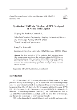 Synthesis of HMX via Nitrolysis of DPT Catalyzed by Acidic Ionic