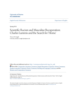 Scientific Racism and Masculine Recuperation