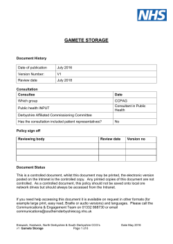 Gamete Storage_Policy - Southern Derbyshire CCG