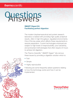 SMART Digest Kit FAQs - Thermo Fisher Scientific