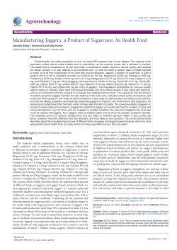 Manufacturing Jaggery, a Product of Sugarcane, As