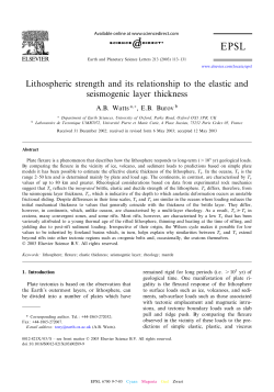 Lithospheric strength and its relationship to the elastic and