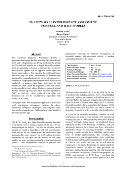the etw wall interference assessment for full and half models