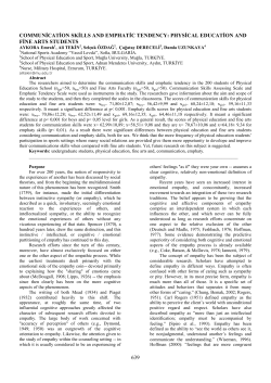 Communication Skills and Emphatic Tendency