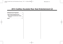 2013 Cadillac Escalade Rear Seat Entertainment M