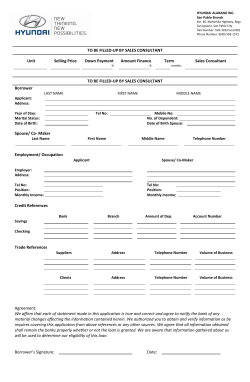 TO BE FILLED-UP BY SALES CONSULTANT Unit Selling Price