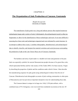 The Organization of Jade Production at Cancuen, Guatemala