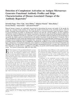 Detection of Complement Activation on Antigen Microarrays
