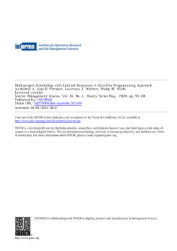 Multiproject Scheduling with Limited Resources: A Zero-One