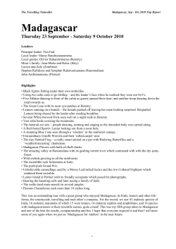 Madagascar - The Travelling Naturalist