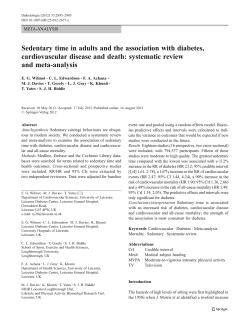 Sedentary time in adults and the association with diabetes