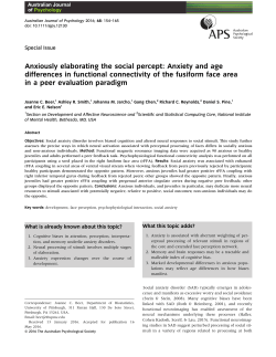 Anxiously elaborating the social percept: Anxiety and age