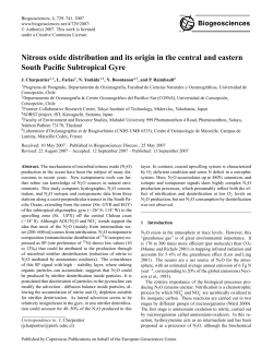 Nitrous oxide distribution and its origin in the
