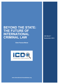 beyond the state: the future of international criminal law