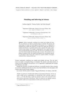 Modeling and Inferring in Science