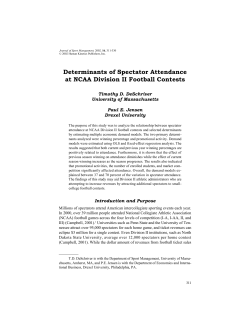 Determinants of Spectator Attendance at NCAA