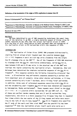 Definition of the boundaries of the origin of DNA replication in simian