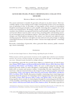 genocide films, public criminology, collective