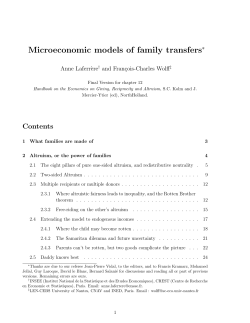 Microeconomic models of family transfers
